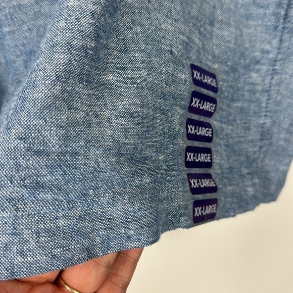 GAP Women's XXL Linen Short Blue Pull On Pockets High Waist NWT - Picture 13 of 14